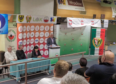 Finał Ogólnopolskiej Olimpiady Młodzieży Śląskie 2018 we Wrocławiu - konferencja techniczna. Fot: ©PZSS/Włodzimierz G. Gałecki