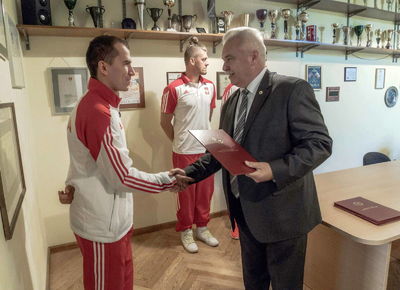Medaliści MŚ w Changwon u Ministra Sportu, 26.09.2018, Warszawa. Fot: ©PZSS/Włodzimierz G. Gałecki