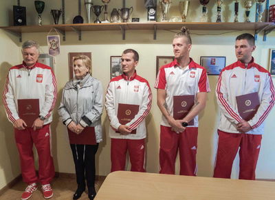 Medaliści MŚ w Changwon u Ministra Sportu, 26.09.2018, Warszawa. Fot: ©PZSS/Włodzimierz G. Gałecki