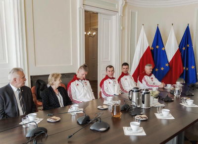 Medaliści MŚ w Changwon u Ministra Sportu, 26.09.2018, Warszawa. Fot: ©PZSS/Włodzimierz G. Gałecki