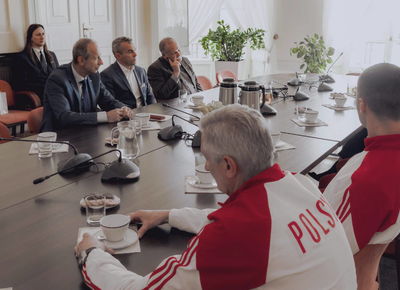 Medaliści MŚ w Changwon u Ministra Sportu, 26.09.2018, Warszawa. Fot: ©PZSS/Włodzimierz G. Gałecki