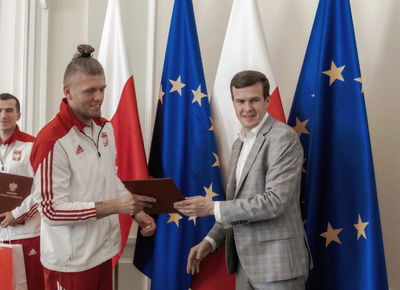 Medaliści MŚ w Changwon u Ministra Sportu, 26.09.2018, Warszawa. Fot: ©PZSS/Włodzimierz G. Gałecki