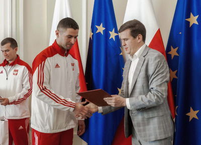 Medaliści MŚ w Changwon u Ministra Sportu, 26.09.2018, Warszawa. Fot: ©PZSS/Włodzimierz G. Gałecki
