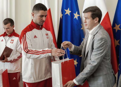 Medaliści MŚ w Changwon u Ministra Sportu, 26.09.2018, Warszawa. Fot: ©PZSS/Włodzimierz G. Gałecki