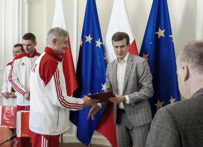Medaliści MŚ w Changwon u Ministra Sportu, 26.09.2018, Warszawa. Fot: ©PZSS/Włodzimierz G. Gałecki