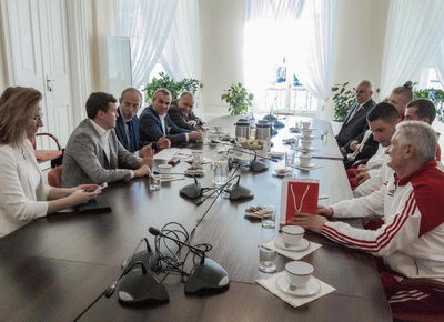 Medaliści MŚ w Changwon u Ministra Sportu, 26.09.2018, Warszawa. Fot: ©PZSS/Włodzimierz G. Gałecki