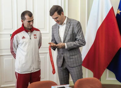 Medaliści MŚ w Changwon u Ministra Sportu, 26.09.2018, Warszawa. Fot: ©PZSS/Włodzimierz G. Gałecki